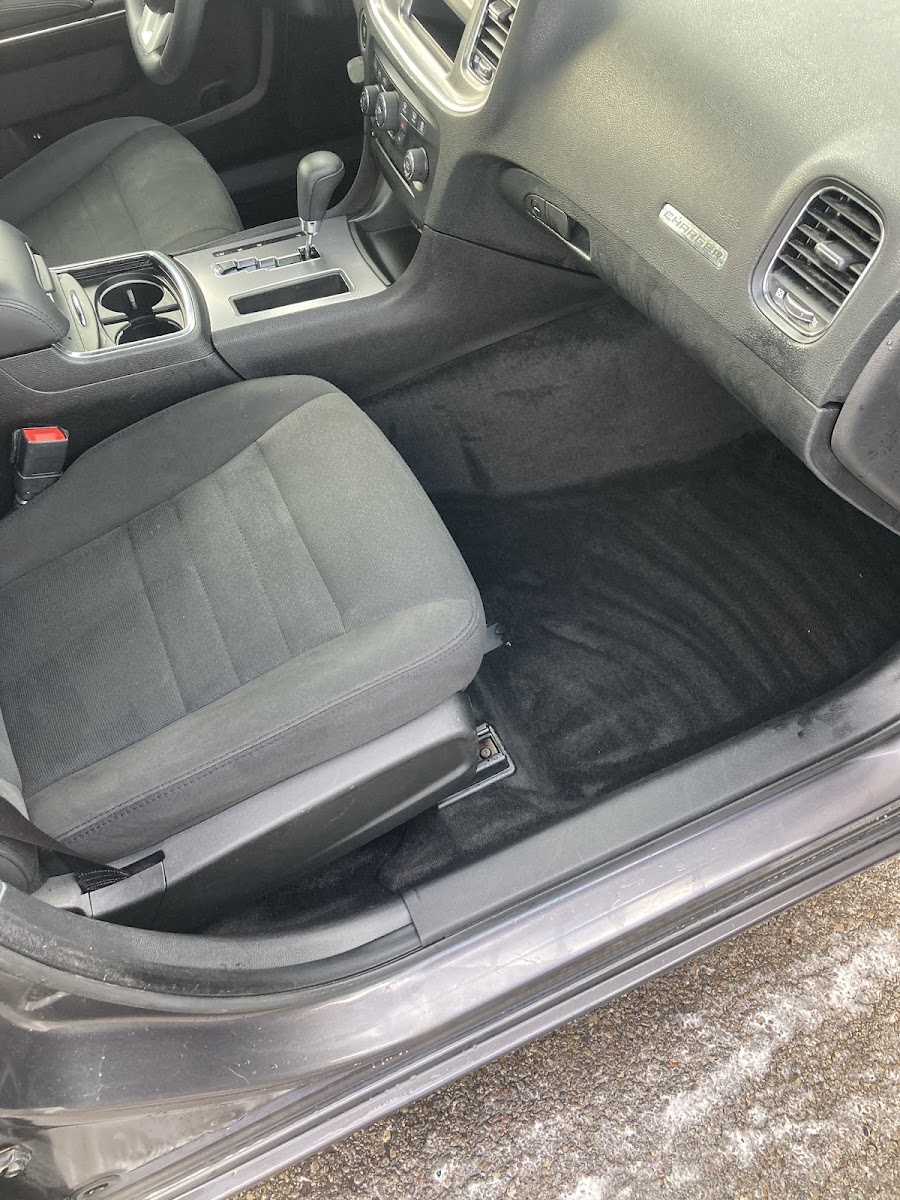 Freshly detailed Dodge Charger interior